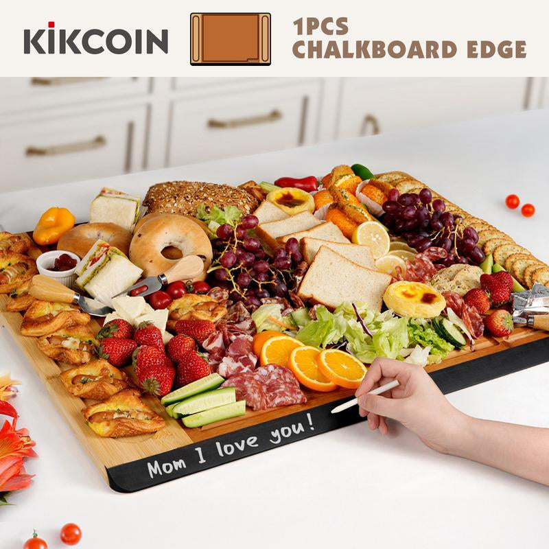 [Game-Changer]Stove Oven Top Cover Kikcoin Extra Large Wooden Cutting Board Pro,Note Charcuterie Board,Pastry,Chopping Block,Handle,Juice Groove,Serving Food Tray,Kitchen 4XL:30"L*20"W Cooking,Knives Friendly Fathersdaygift Kitchenware