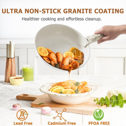 [Summer Deal] 12 Pcs Pots and Pans Set Nonstick - Kitchen Cookware Set with Detachable Handle, Induction Cookware, Dishwasher Oven Safe Kitchenware Cooking