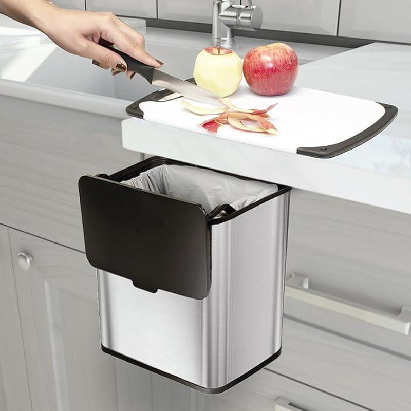 GLAD SS under COUNTER KITCHEN BIN 6L / 1.5G W/Antimicrobial LID SIOC Cabinet Plastic