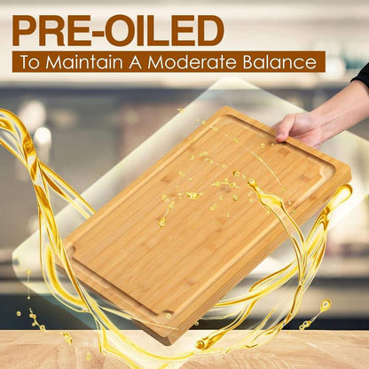 [Game-Changer]Stove Oven Top Cover Kikcoin Extra Large Wooden Cutting Board Pro,Note Charcuterie Board,Pastry,Chopping Block,Handle,Juice Groove,Serving Food Tray,Kitchen 4XL:30"L*20"W Cooking,Knives Friendly Fathersdaygift Kitchenware