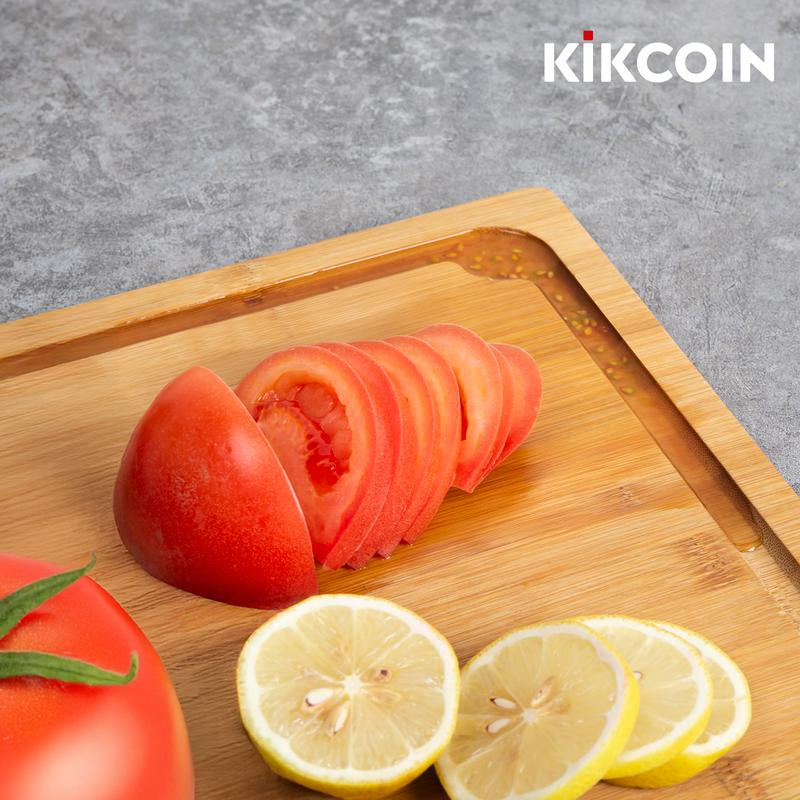[Game-Changer]Stove Oven Top Cover Kikcoin Extra Large Wooden Cutting Board Pro,Note Charcuterie Board,Pastry,Chopping Block,Handle,Juice Groove,Serving Food Tray,Kitchen 4XL:30"L*20"W Cooking,Knives Friendly Fathersdaygift Kitchenware