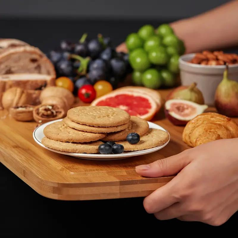 [Game-Changer]Stove Oven Top Cover Kikcoin Extra Large Wooden Cutting Board Pro,Note Charcuterie Board,Pastry,Chopping Block,Handle,Juice Groove,Serving Food Tray,Kitchen 4XL:30"L*20"W Cooking,Knives Friendly Fathersdaygift Kitchenware